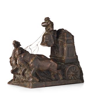 Emil Cedercreutz - Coach with a three horse carriage