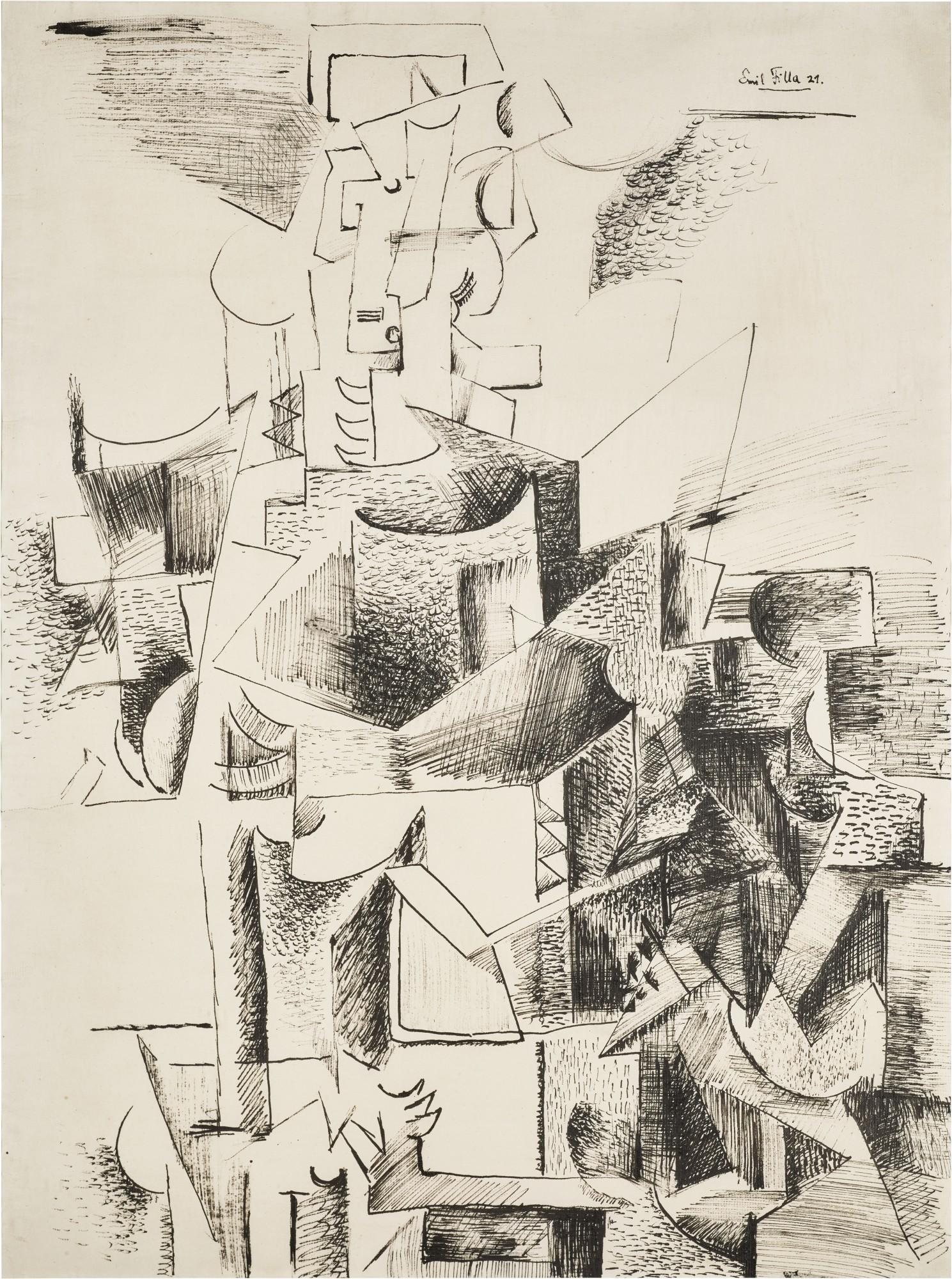 Emil Filla - Buste d\'homme