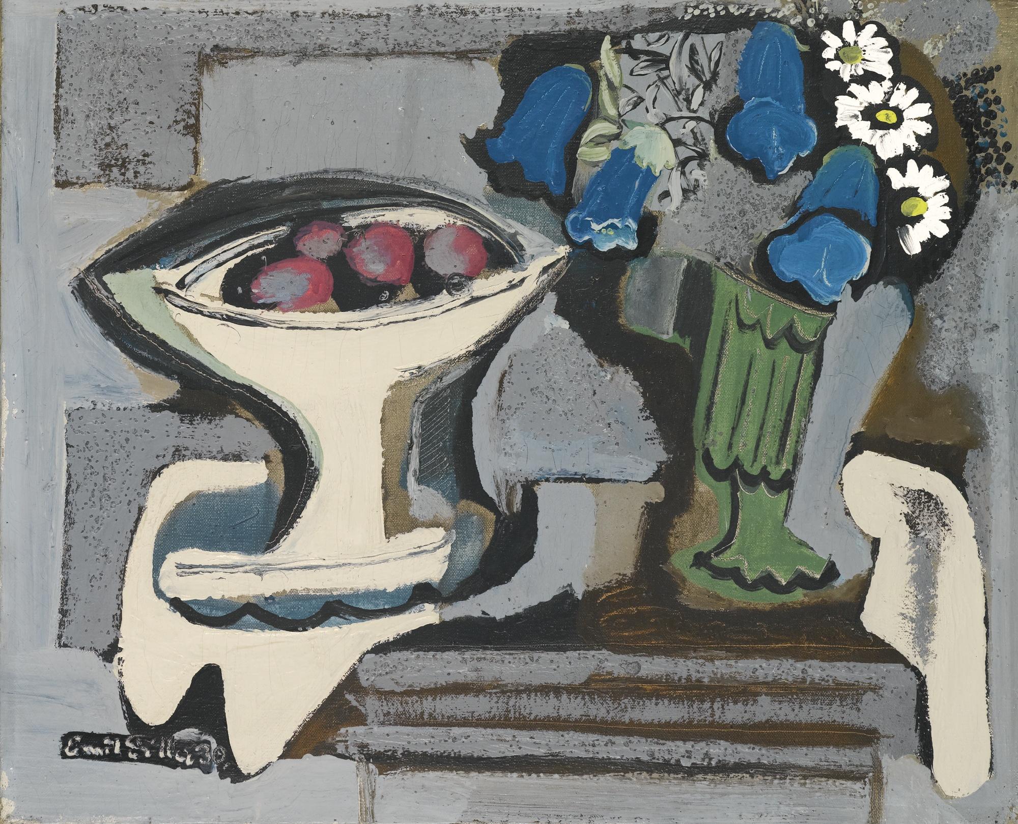 Emil Filla - Czech Still Life With Fruit And Flowers