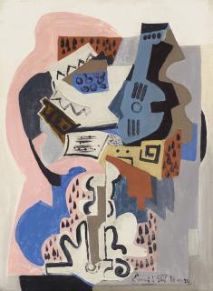 Emil Filla - Czech still Life With Guitar