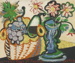 Emil Filla - Still Life Of Flowers And Fruit