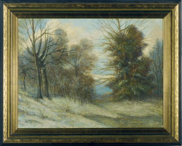 Emil Hermann - Snowy wooded landscape