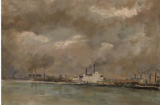Emil Jacob Schindler - Before The Factories At Kaisermühlen