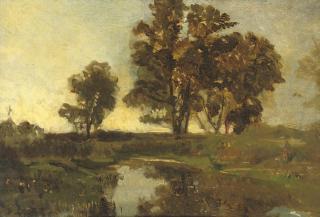 Emil Jacob Schindler - Praterauen Bei Wien: By The Pond