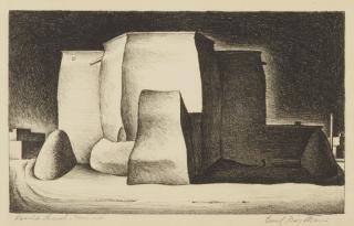 Emil James Bisttram - Rancho de Taos Church