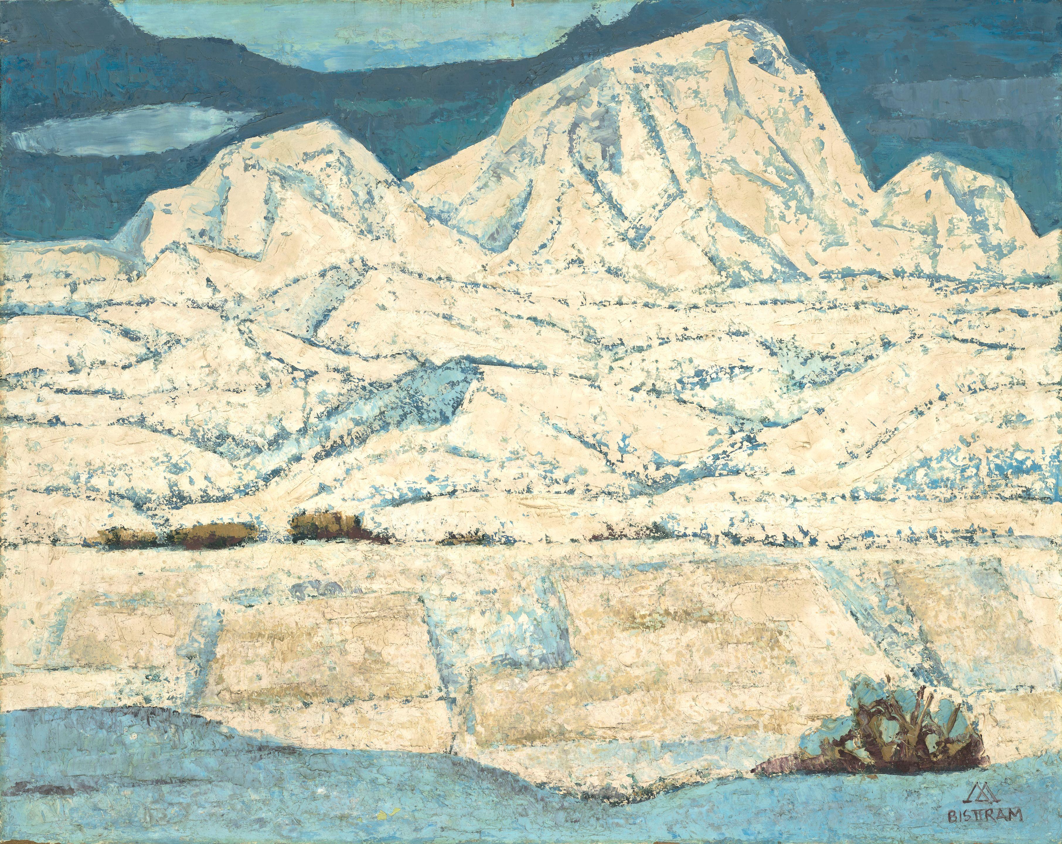 Emil James Bisttram - Taos Mountain in Winter