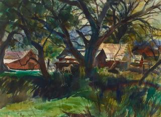 Emil Jean Kosa, Jr. - Stray Colt sight 21 1/4 x 28 3/4 in. framed 32 1/2 x 39 3/4 in.