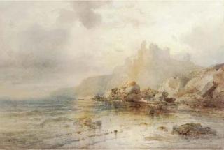 Emil Krause - A castle on the coast of Scotland