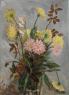 Emil Lahner - Stillleben mit Dahlien