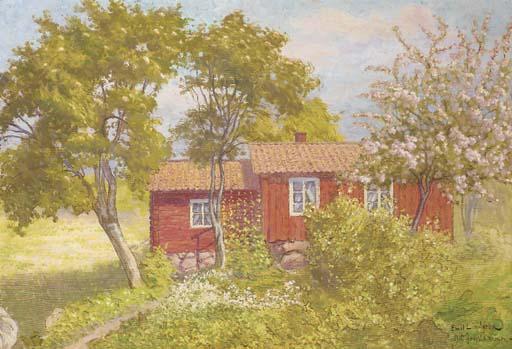 Emil Lindgren - The red hut, Grisslehamn, Sweden