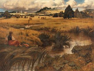 Emil Lugo - Spätsommerliche Feld- und Wiesenlandschaft