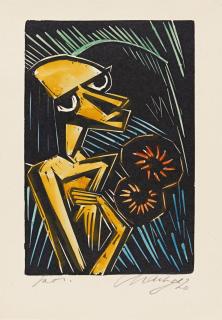 Emil Maetzel - Frühling - Frau mit Blumen