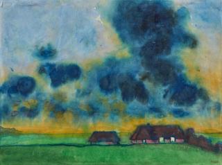 Emil Nolde - Bauernhof Hülltoft bei Seebüll.