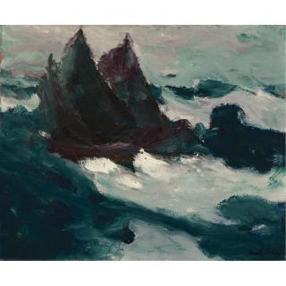 Emil Nolde - Bewegte See Ii (Zwei Segler Aneinander) Stormy Sea Ii (Two Sailing-Boats Together)