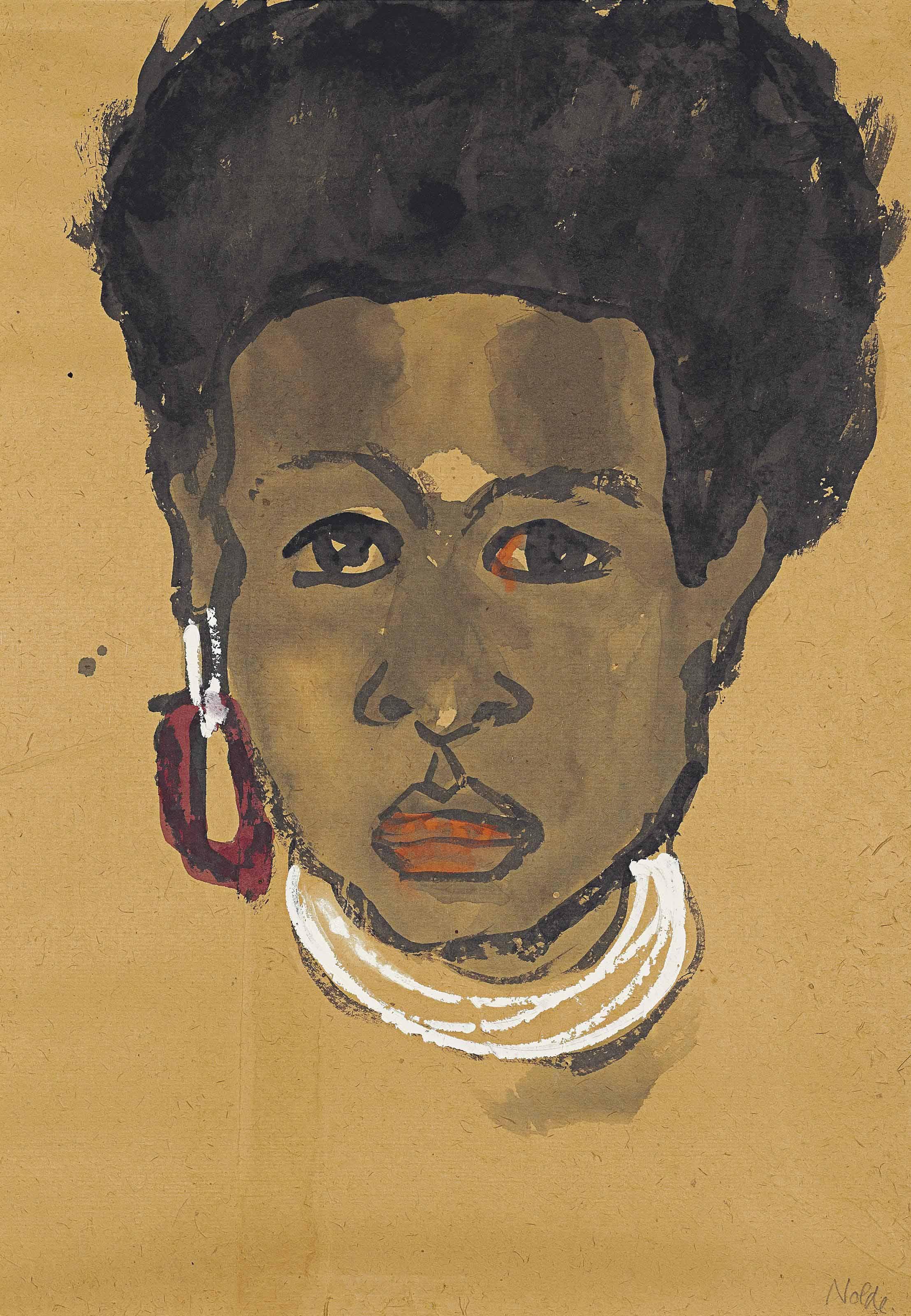 Emil Nolde - Bildnis einer Südseeinsulanerin (en face)