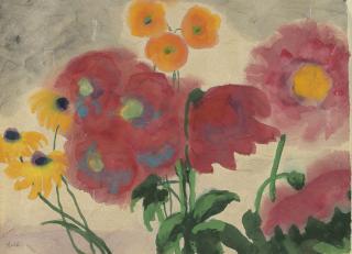 Emil Nolde - Blumen Mit Roter Und Gelber Blüten (Still Life With Red And Yellow Blossoms)