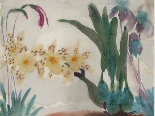 Emil Nolde - Blumenstilleben Mit Orchideen