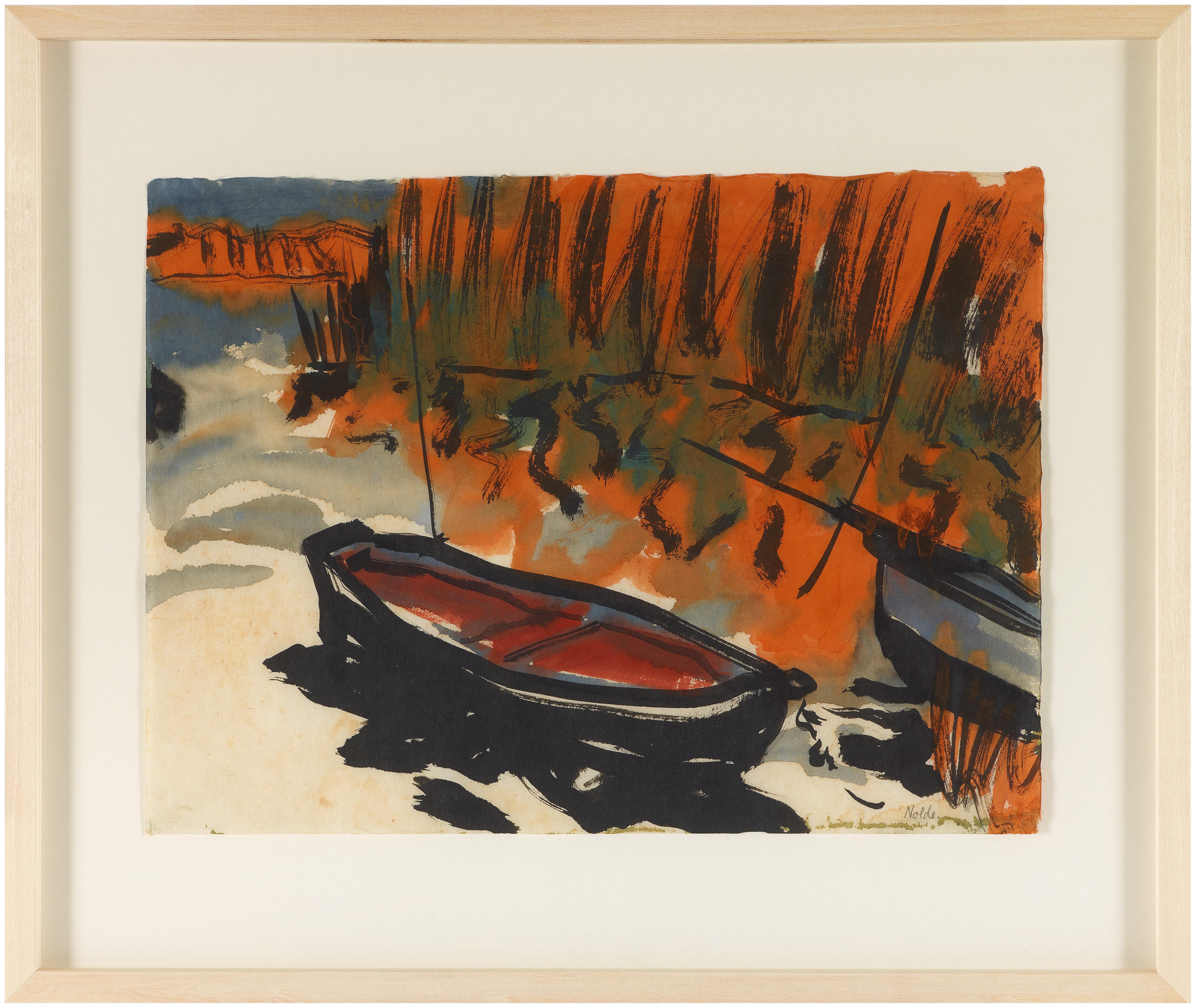 Emil Nolde - Boot im Schilf (Boat in the Reed)