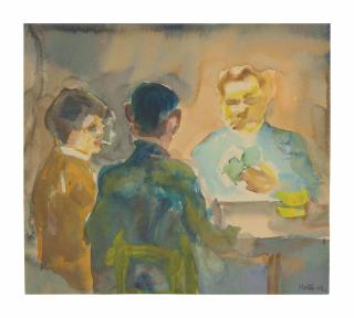 Emil Nolde - Drei kartenspieler an einem tisch, Cospeda
