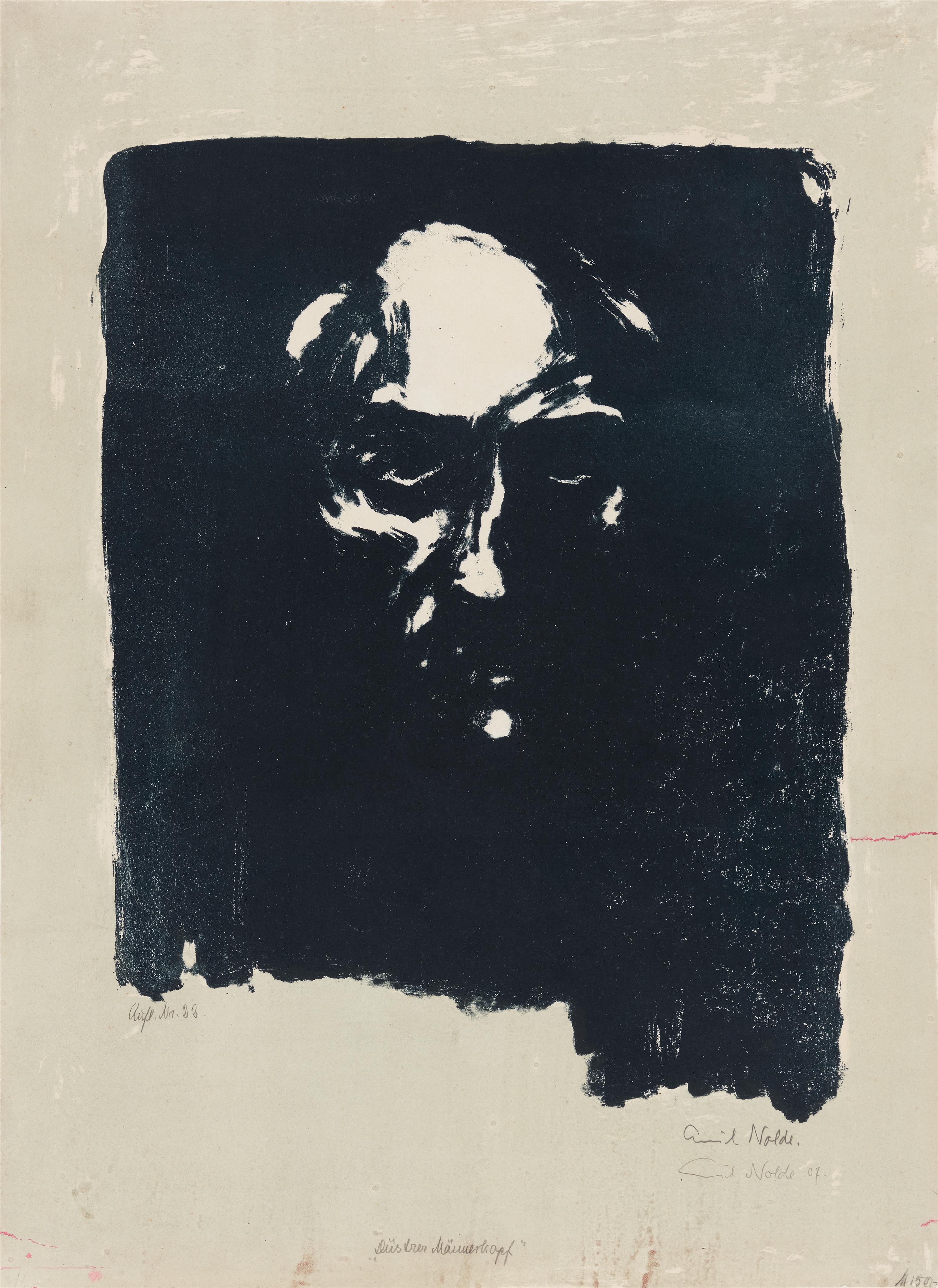 Emil Nolde - Düsterer Männerkopf