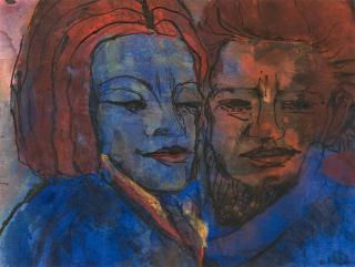 Emil Nolde - Ein Paar, Mann und Frau.