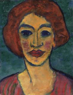 Emil Nolde - Frauenkopf (rotbraunes Haar)