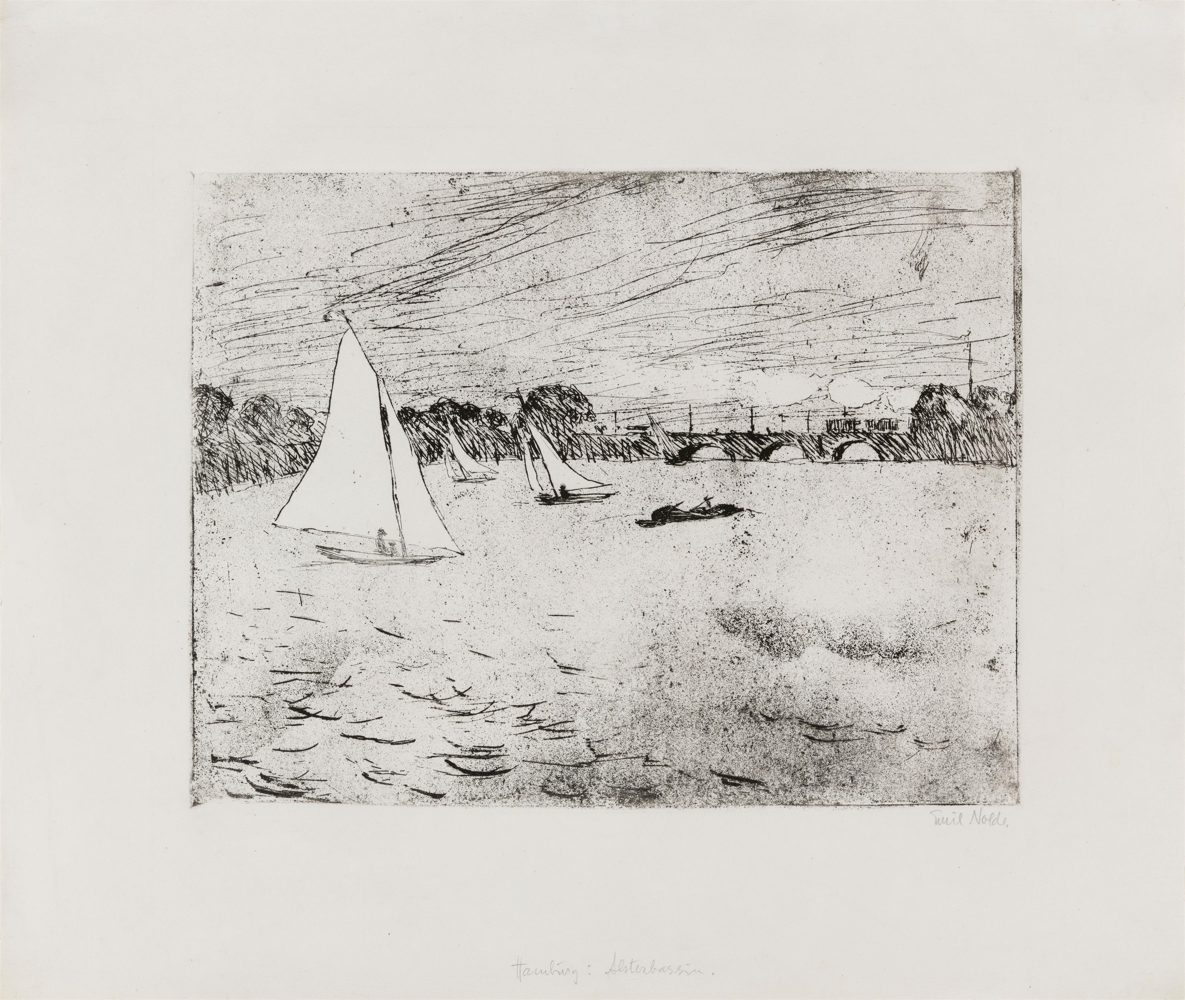 Emil Nolde - Hamburg: Alsterbassin