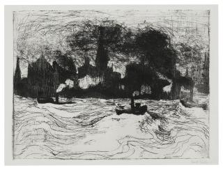 Emil Nolde - Hamburg, Binnenhafen (Hamburg, Inland Port)