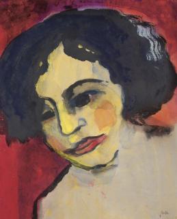 Emil Nolde - Junge Frau Mit Schwarzem Haar