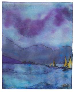 Emil Nolde - Küstenlandschaft mit gelben Segelbooten (Seascape with yellow sailing boats)