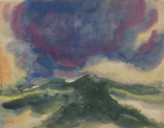 Emil Nolde - Landschaft unter einer grossen, blauen Wolke (Landscape under a Big Blue Cloud)