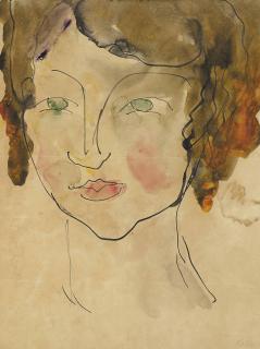 Emil Nolde - Mädchenkopf