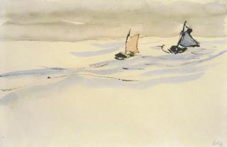 Emil Nolde - Meerlandschaft Und Zwei Segelschiffe (Seascape And Two Sailing Boats)