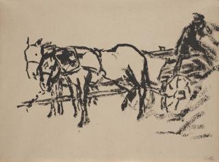Emil Nolde - Pferdegespann vor einem Heuwagen