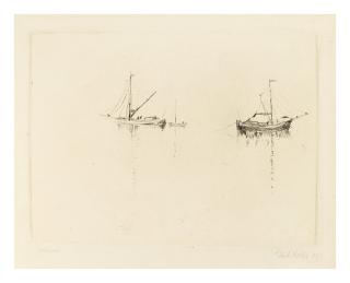 Emil Nolde - Schiffe bei Windstille (Ruhende Schiffe)