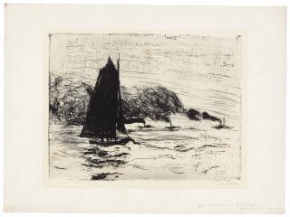 Emil Nolde - Segler und drei kleine Dampfer