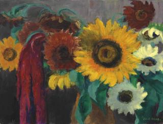 Emil Nolde - Sonnenblumen mit Fuchsschwanz