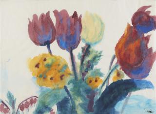 Emil Nolde - Tulpen, Rudbekia und tränende Herzen