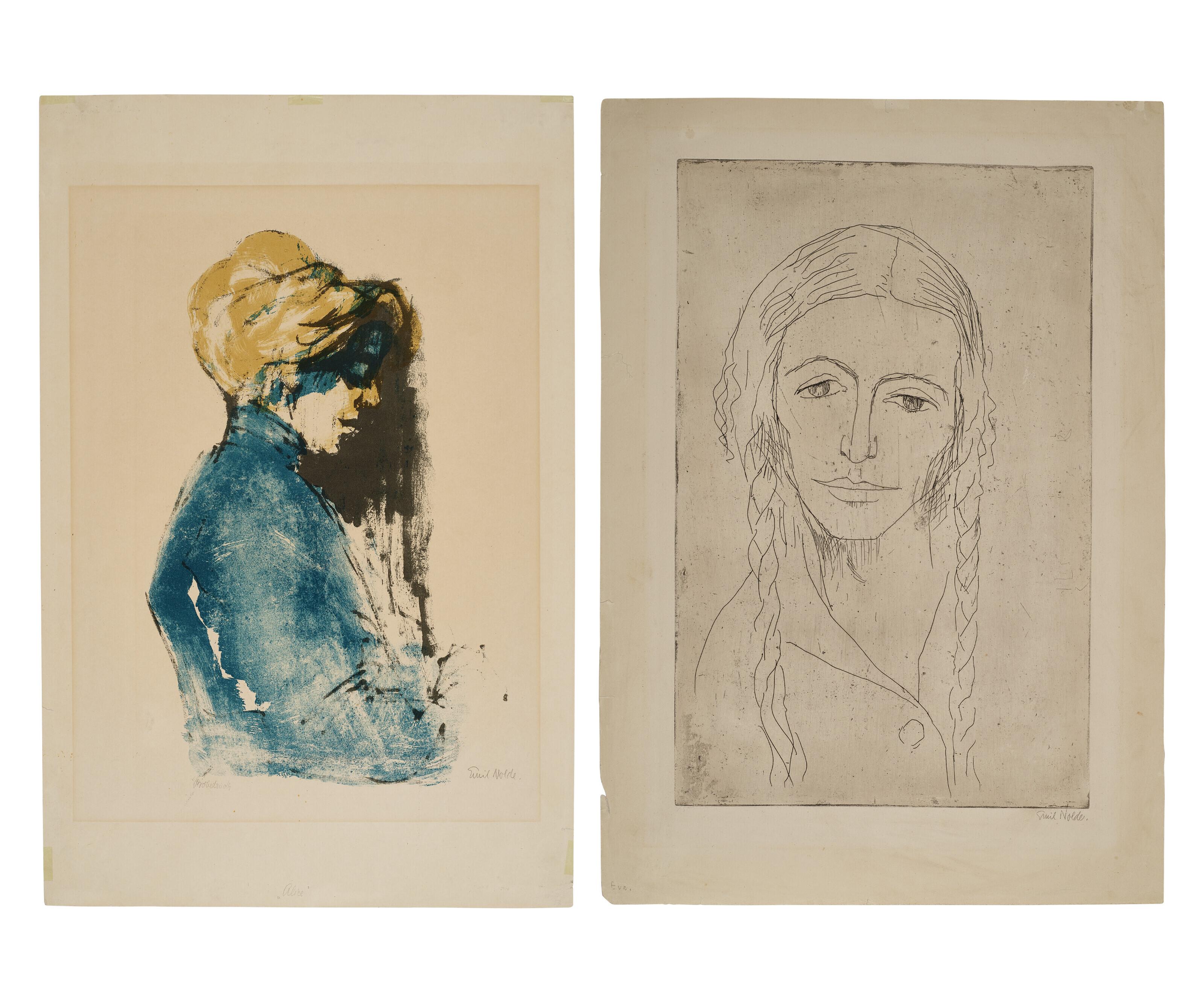 Emil Nolde - Two Prints By The Artist