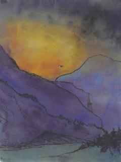 Emil Nolde - Violetten Berglandschaft