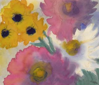 Emil Nolde - Weisse Und Rote Dahlien (White And Red Dahlias)