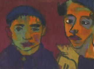 Emil Nolde - Zwei Köpfe (Mädchen Und Junge) Two Heads (Girl And Boy)