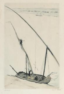 Emil Orlik - Felucca on the Nile