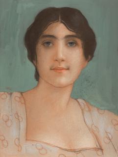 Emil Orlik - Porträt einer jungen Frau.