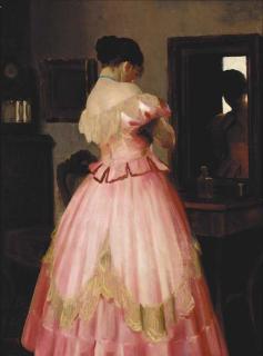 Emil Pap - A lady in pink