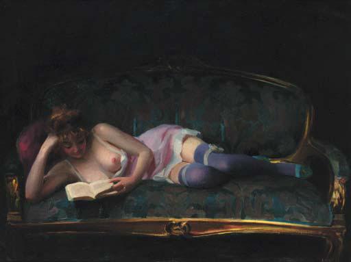 Emil Pap - A reclining female nude