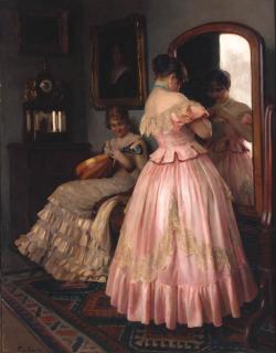 Emil Pap - Two Ladies Relaxing In An Interior