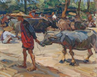 Emil Rizek - Balinese Market Scene