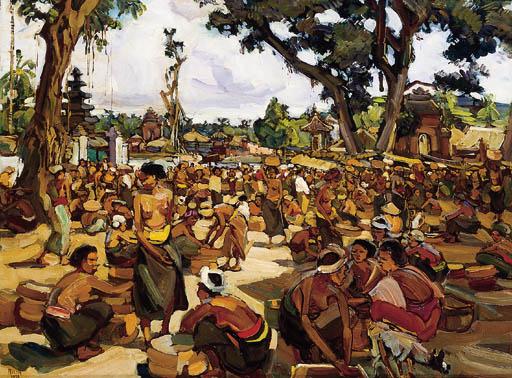Emil Rizek - Market scene, Bali