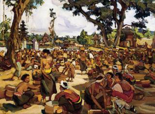 Emil Rizek - Market scene, Bali